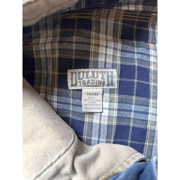 Duluth Trading Jeans Mens 36x32 (33 Waist) Flannel Lined Workwear Distressed - Picture 5 of 16